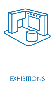 Exhibitions Icon Blue